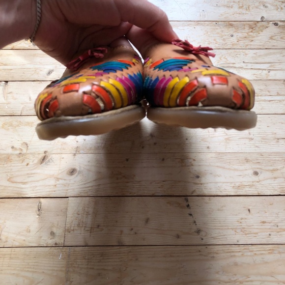 Genuine leather flats, huarache shoes, size 8 - Picture 5 of 10